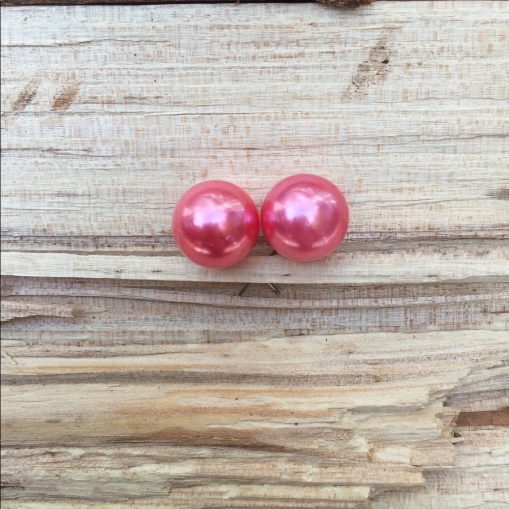 Pink Pearl Earrings
